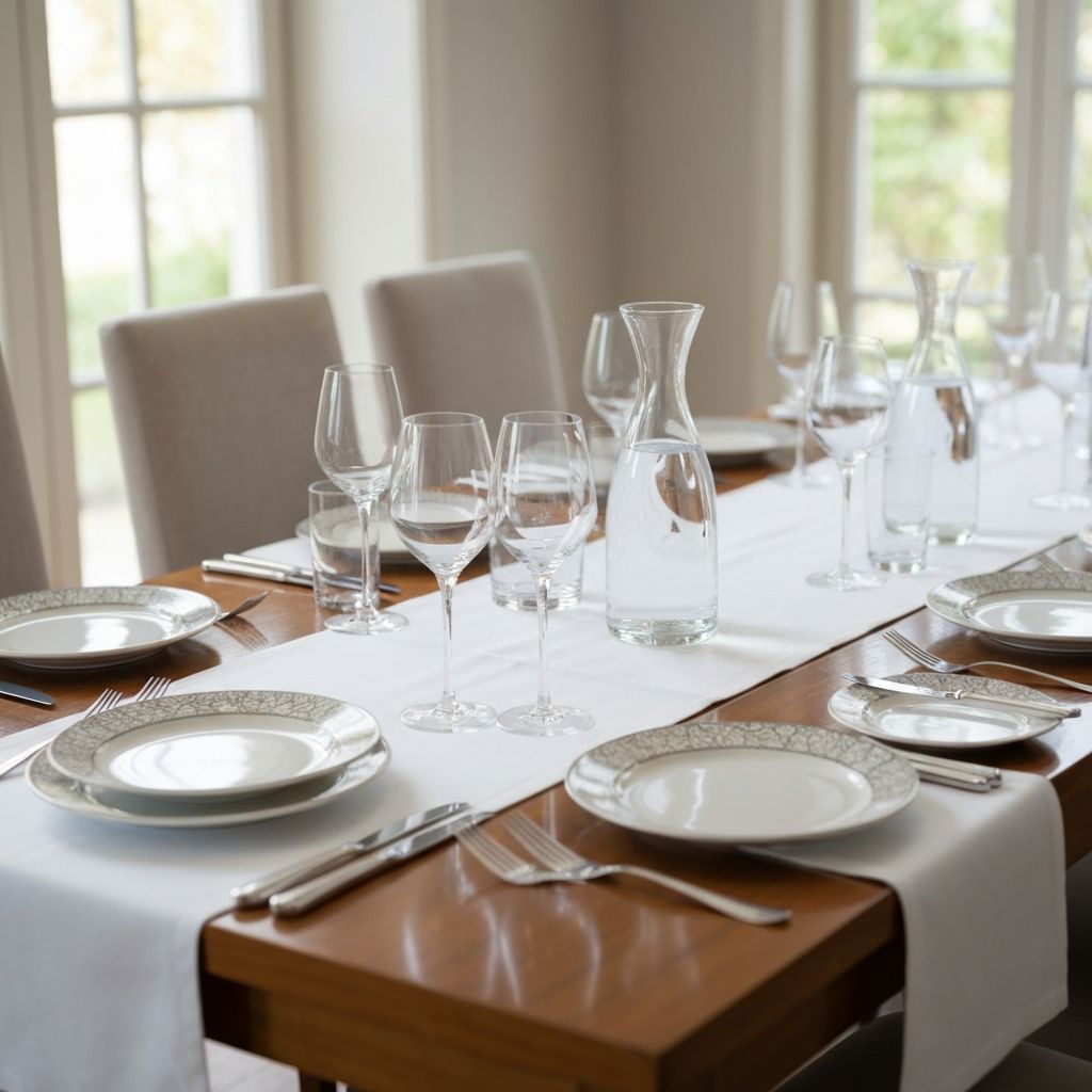 Home ready for dinner party