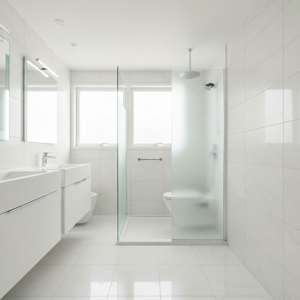 Spotless bathroom after professional cleaning